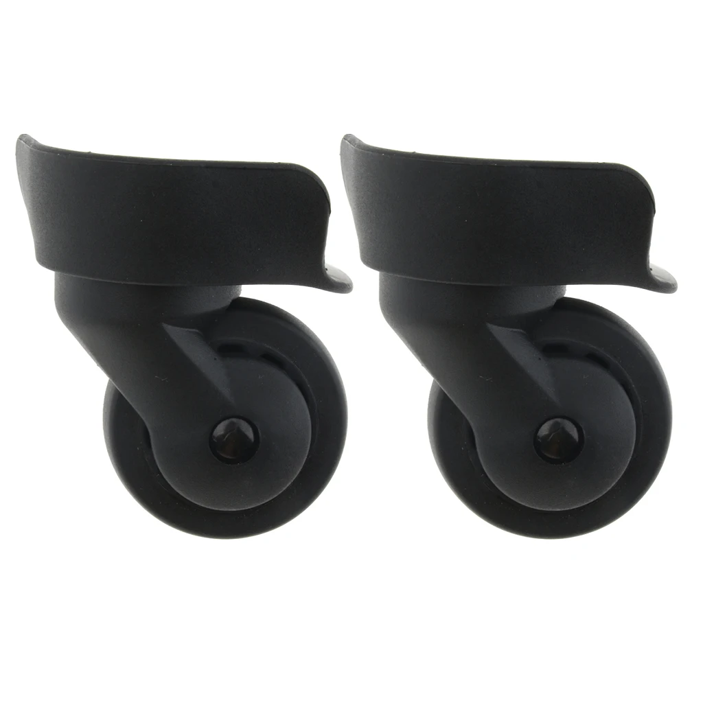 1 Pair Luggage Wheels Replacement Universal Trolley Fixed Casters - Flexible and High Quality （A65-Small Size）