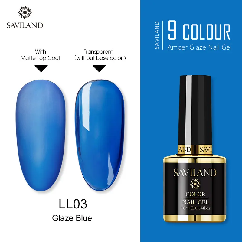 10ML LL03 Гель-лак для ногтей из прозрачного стекла SAVILAND, радужная Янтарная глазурь, гель для ногтей, Праймер, лак для ногтей - Цвет: 10ML LL03