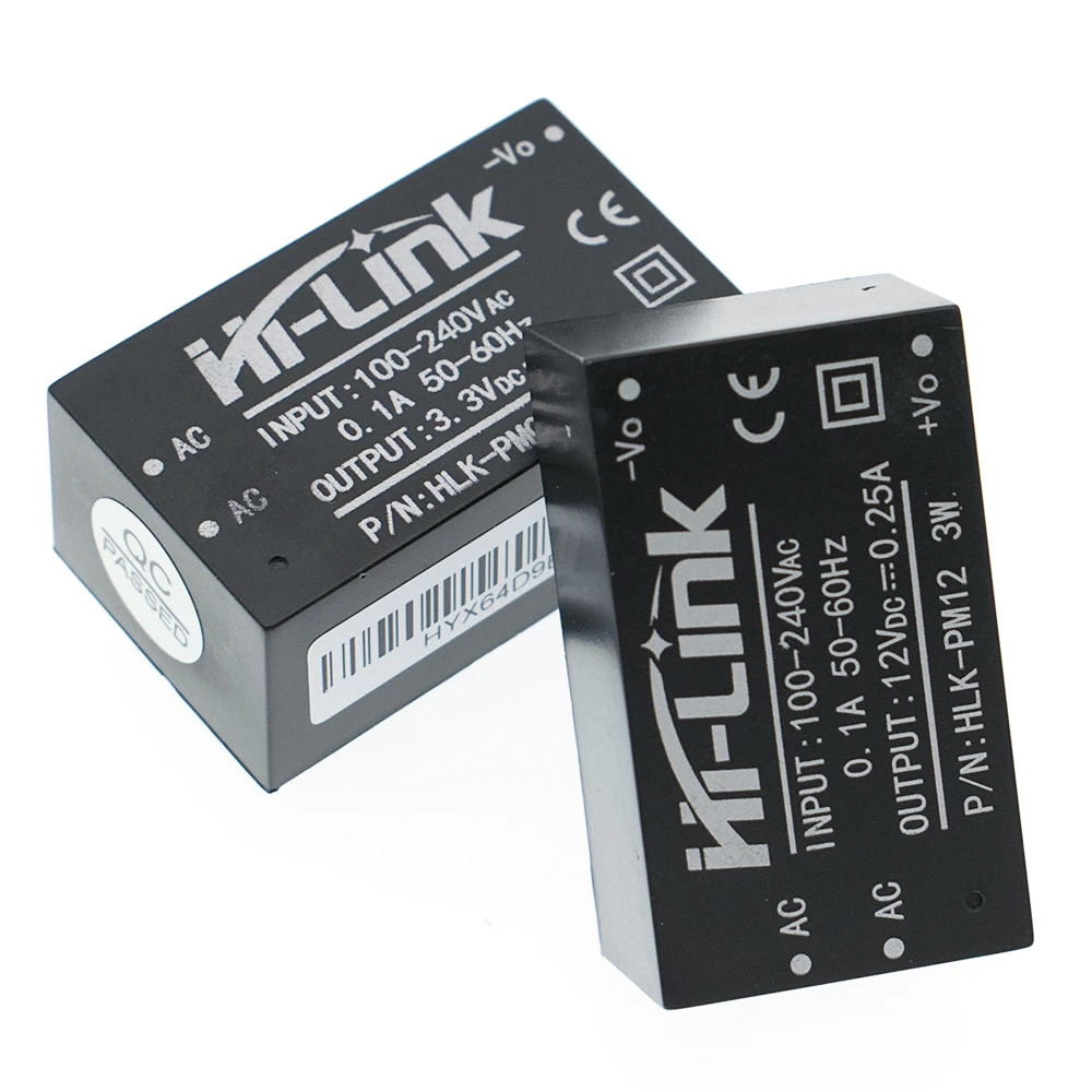 10 шт./лот HLK-PM01 HLK-PM03 HLK-PM12 AC-DC 220V 5V мини модуля питания, интеллигентая(ый) бытовой выключатель питания модуль