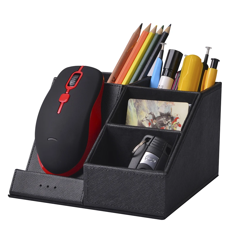 

Wireless Charger Desk Organizer Multi-Function Pen Holder Desktop Storage Box Home Office Supplies Spiral Diary Planner