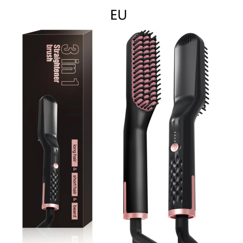 B Capelli Alliscia Capelli Barba Attrezzi strigliatura e tolettatura комплект Ragazzo Multifunzionale Degli Uomini Barba Raddrizzatore - Цвет: B