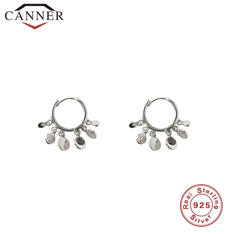 5-silver 925 пробы, серебряная Геометрическая Бусина Серьги-заклепки для женщин, круглый крест, маленькие серьги-кольца, ювелирные изделия для ушей - Окраска металла: 5-silver
