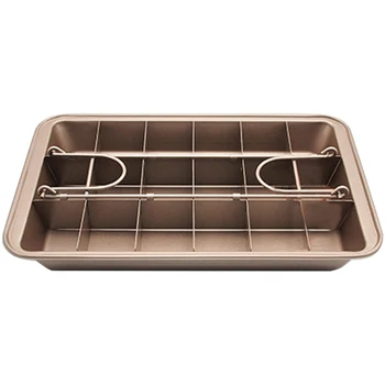 

Professional Non-stick Removable Divider Square Kitchen Utensils Durable Baking Tray Brownie DIY Practical Carbon Steel Solid