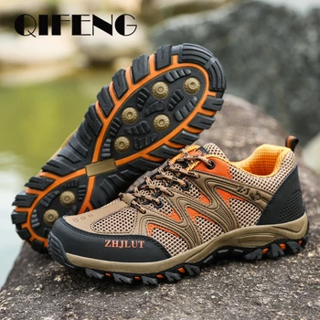 

Men Mesh Casual Shoes Women Outdoor Sports Breathable Summer Wear Resisting Trekking Footwear Climbing light hiking Shoes Man