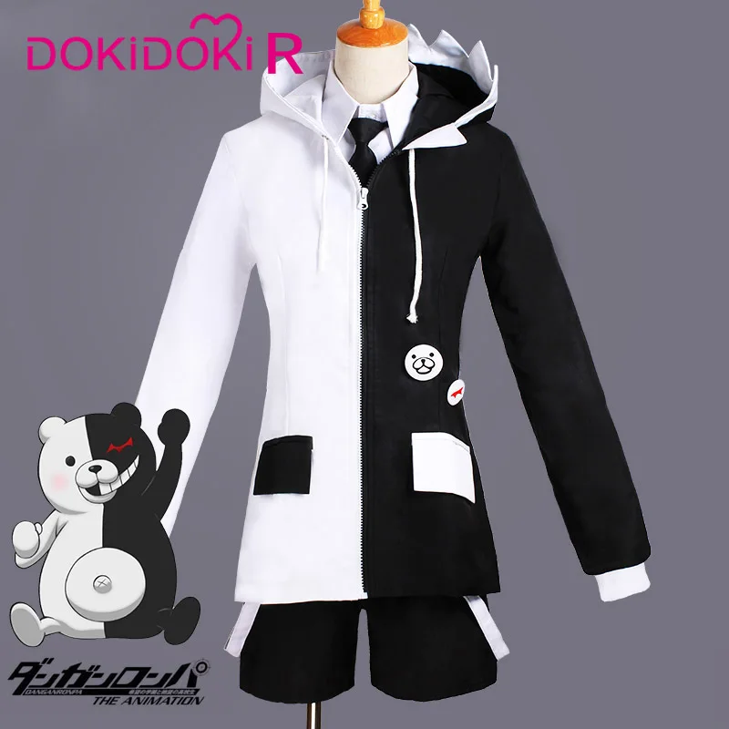 DokiDoki R Danganronpa Косплей Монокума костюм для мужчин женщин и Хэллоуин игра
