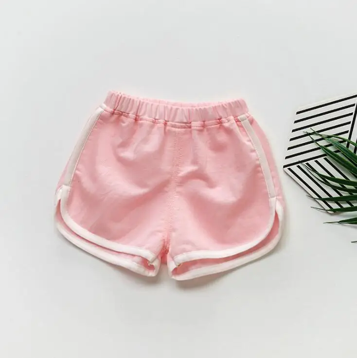 Pink Новинка; летние детские шорты; спортивные шорты унисекс для маленьких мальчиков и девочек; трусы для малышей; пляжные шорты детские спортивные штаны; одежда для малышей - Color: Pink