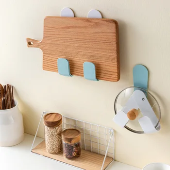 

Wall Mounted Self-adhesive Rotating Pot Cover Rack Cutting Board Storage Rack Wall-Mounted Kitchen Storage Supplies Rack