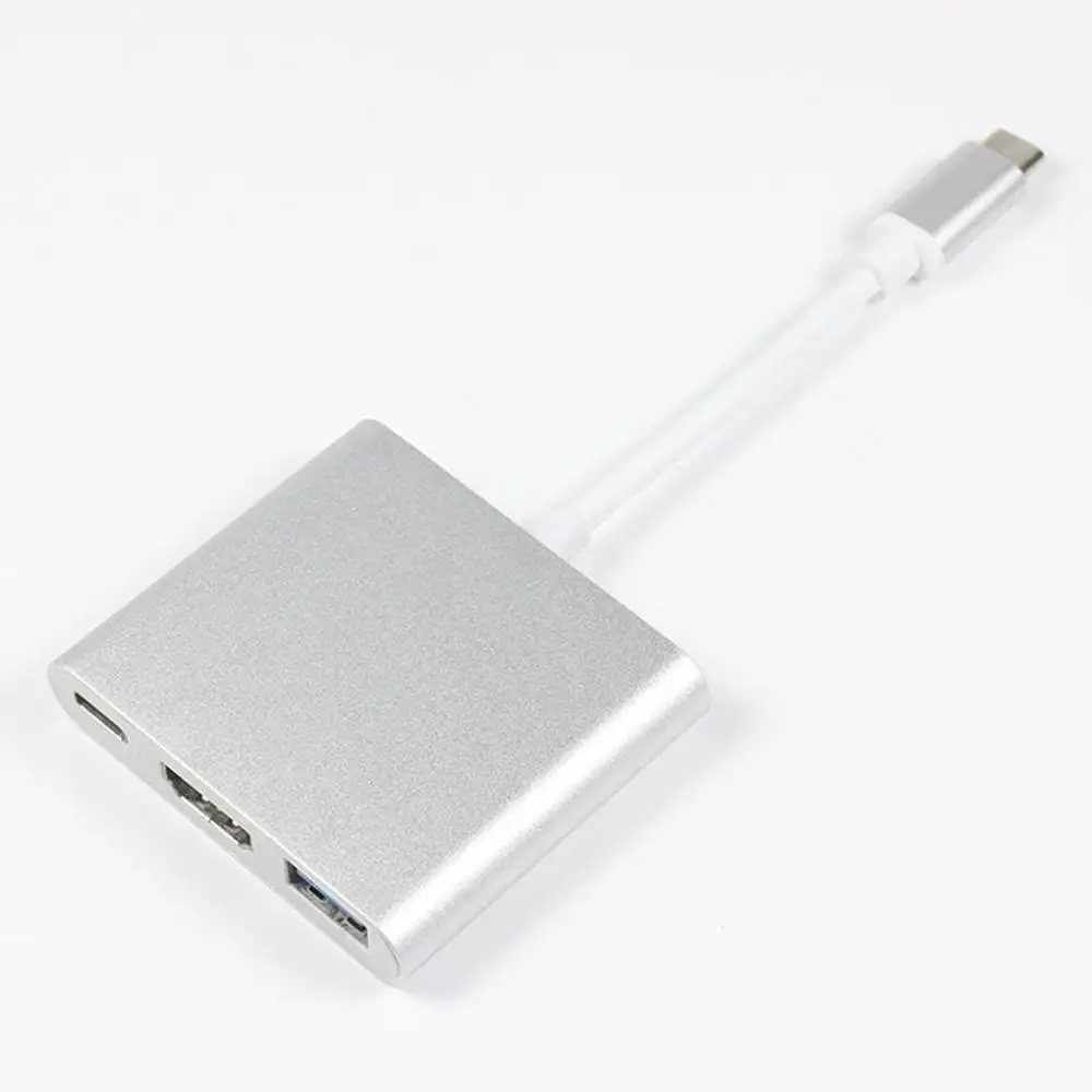 

USB-C To HDMI 3 in 1 Cable Converter For Apple Macbook USB 3.1 Thunderbolt 3 Type C Switch To HDMI 4K Hub Adapter Cable 1080P