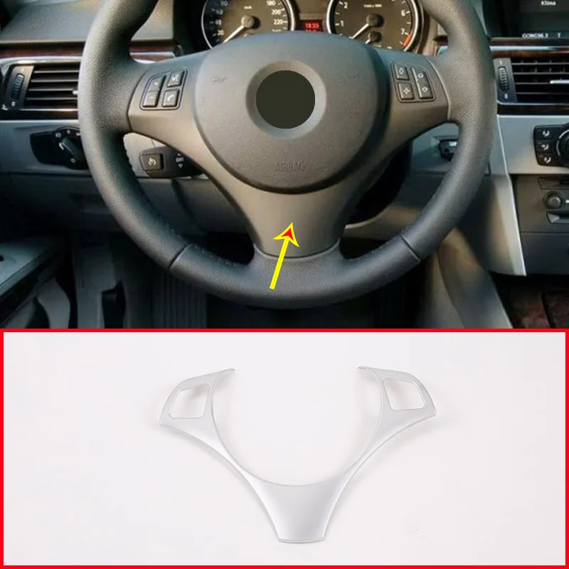 Car Steering Wheel Decoration Cover Trim Frame Sticker for Bmw E90 3 Series 2005-2012 Car Accessories