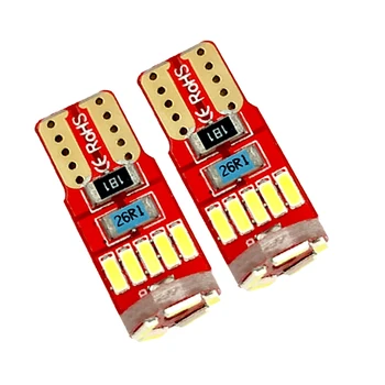 

500pcs T10 W5W 194 3014 24SMD Crystal Silica lamp White 12V LED Automotive Bulbs Wedge Light License plate light Car Styling