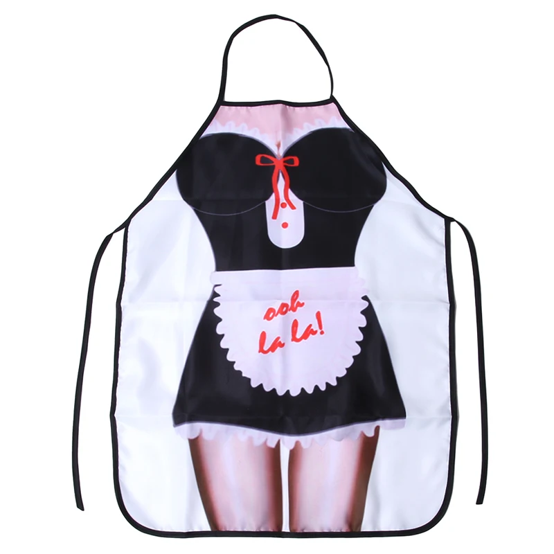 Funny Novelty BBQ Party Maidservant Aprons Naked Men Sexy Women Rude Cheeky Waterproof Kitchen Apron Cooking | Дом и сад