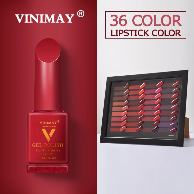 

VINIMAY Brand Red Gel Nail Polish vernis semi permanant UV Nail Gel Lak Primer Soak Off Nail Art Gel Varnish Gelpolish Manicure