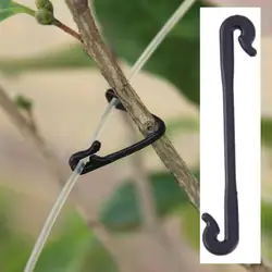 200pcs Vines Fastener Tied Clips Buckle Hook Garden Plant Vegetable Grafting Clips Grape Support Vine Clips Fixed Buckle Hook