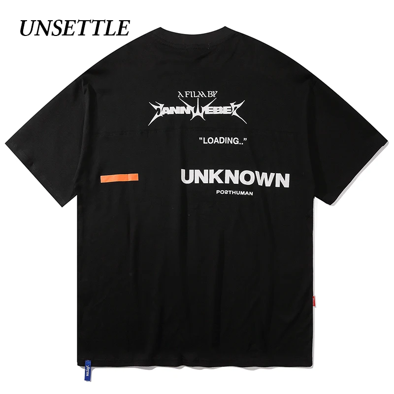 UNSETTLE 2020SS Harajuku футболка летняя Мужская/Женская Хип-Хоп с забавным принтом базовая