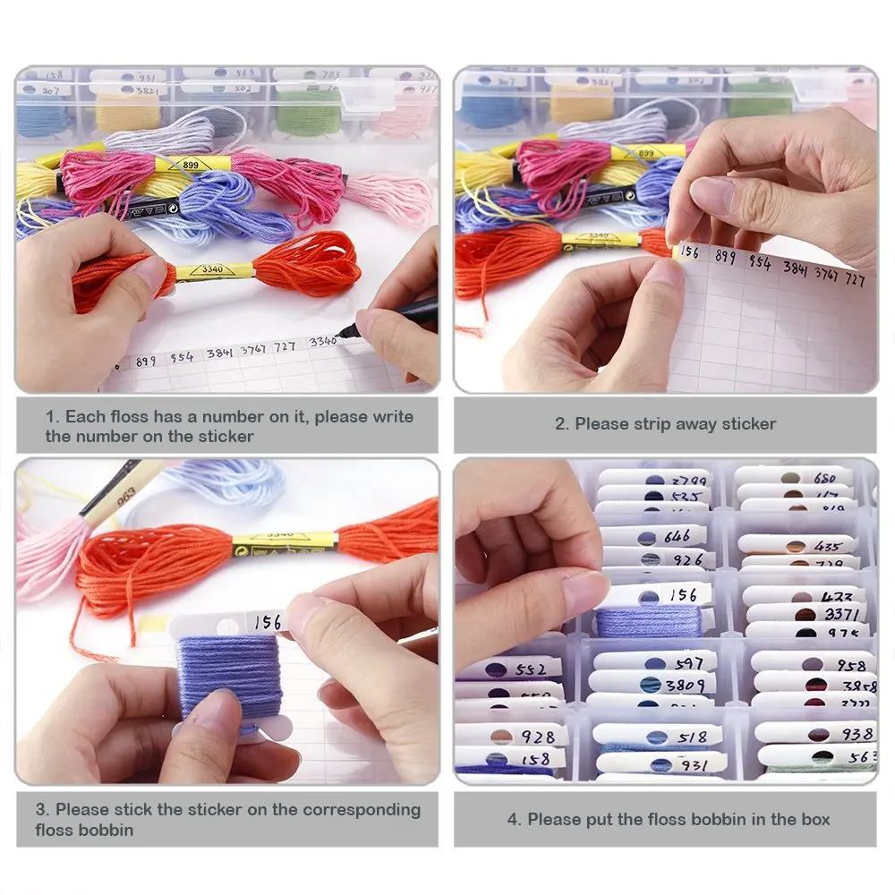 90Pcs-Embroidery-Floss-Craft-Thread-Bobbin-Cross-Stitch-Storage-Holder-Plastic-Sewing-Thread-Board-Card-DIY (1)