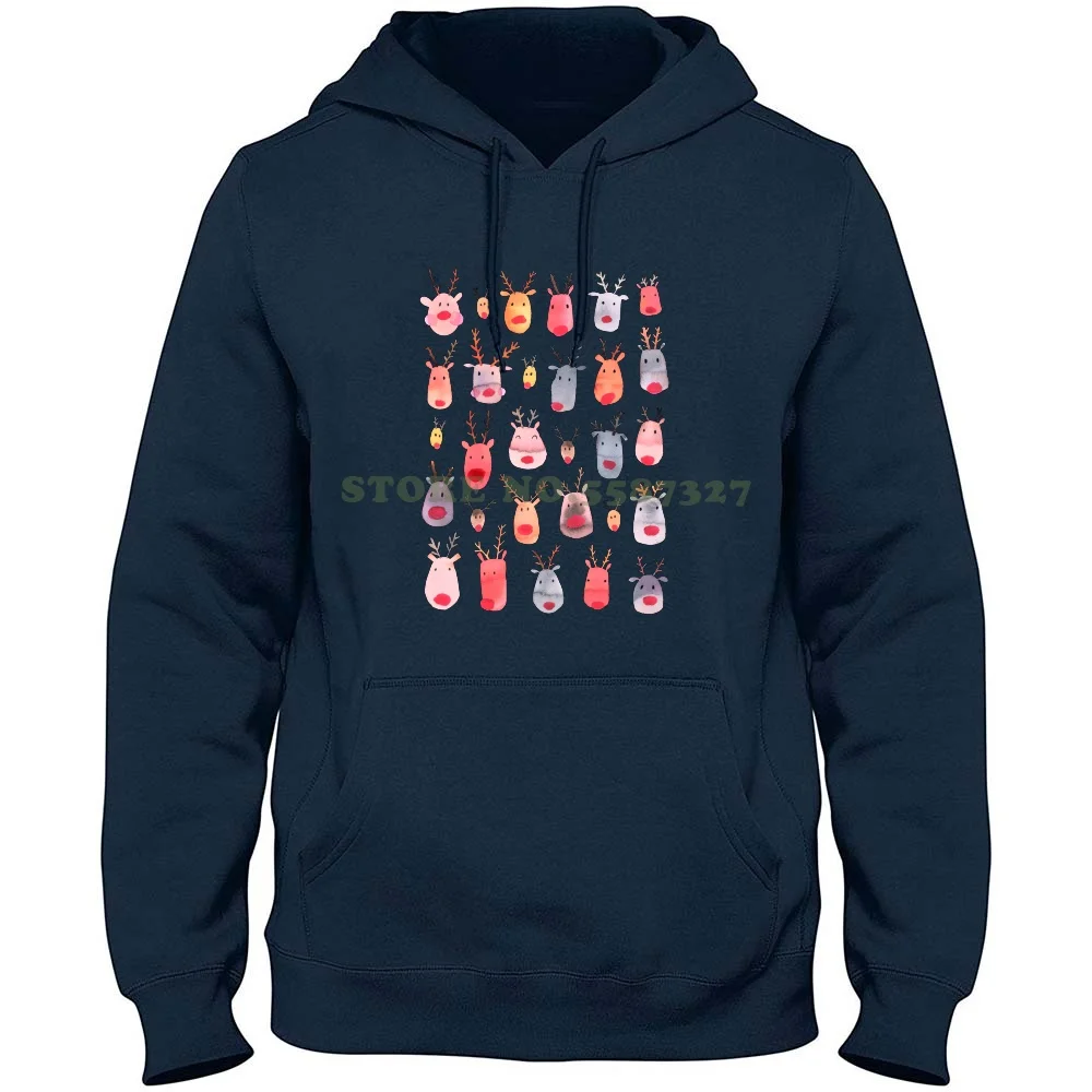 

Reindeers - Animal Cuteness - Winter Watercolor Pattern - Rudolph Streetwear Sport Hoodie Sweatshirt Animal Animals Reindeers