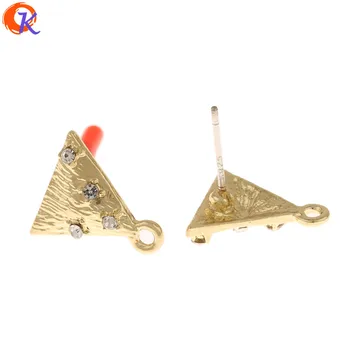 

Cordial Design 100Pcs 12*13MM Jewelry Accessories/Earring Findings/Hand Made/Triangle Shape/Rhinestone Earrings Stud/DIY Making
