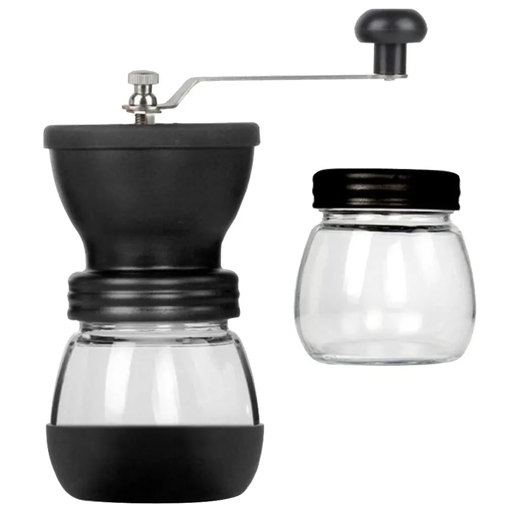 Manual Coffee Grinder with Airtight Canister, Conical Burr Mill