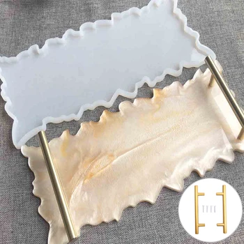 

Large Silicone Tray Mold Irregular Coaster Resin Casting Epoxy Mould Craft Tools