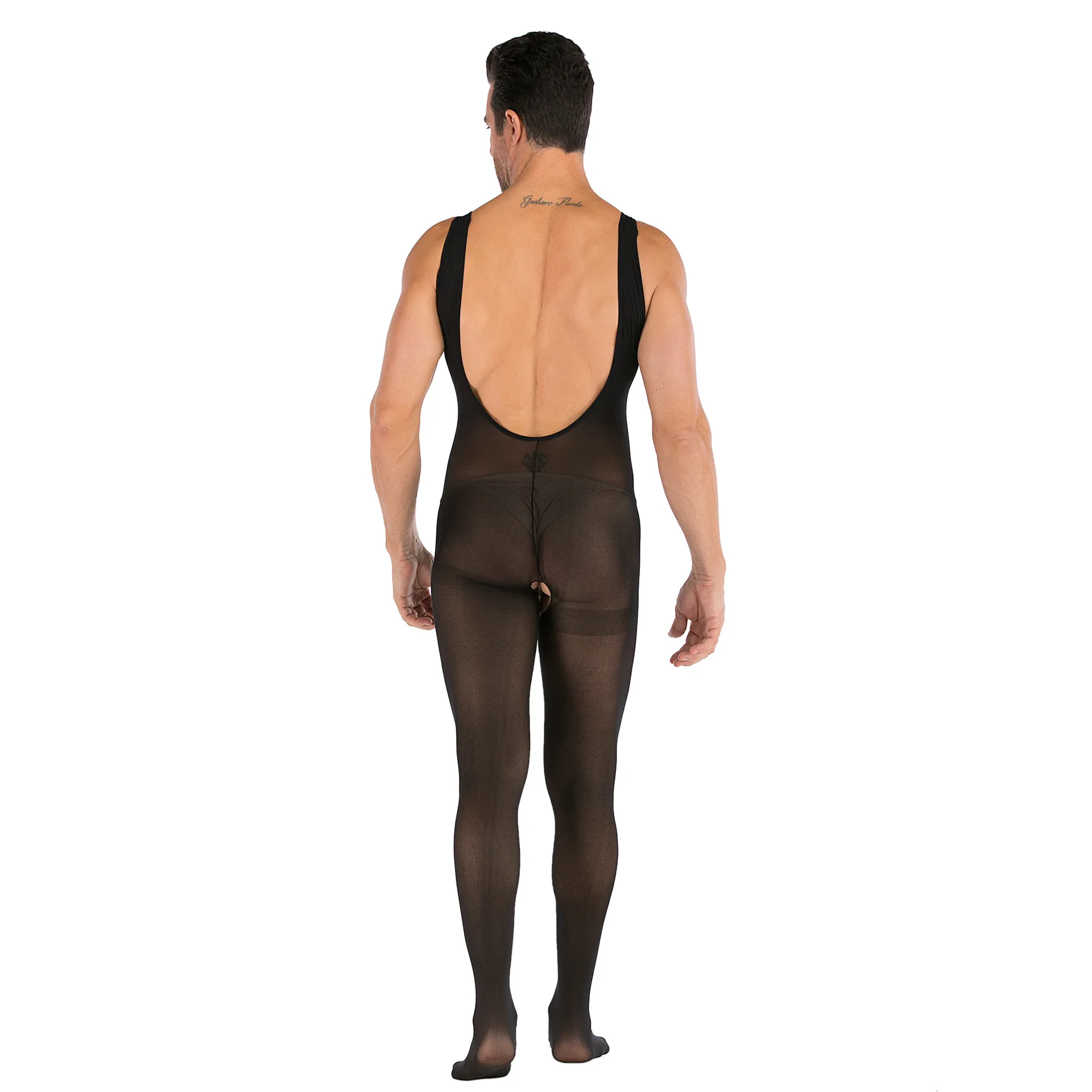 Men jumpsuits transparent stockings outfit sexy temptation to open files fishnet tights uniforms most comfortable boxer briefs