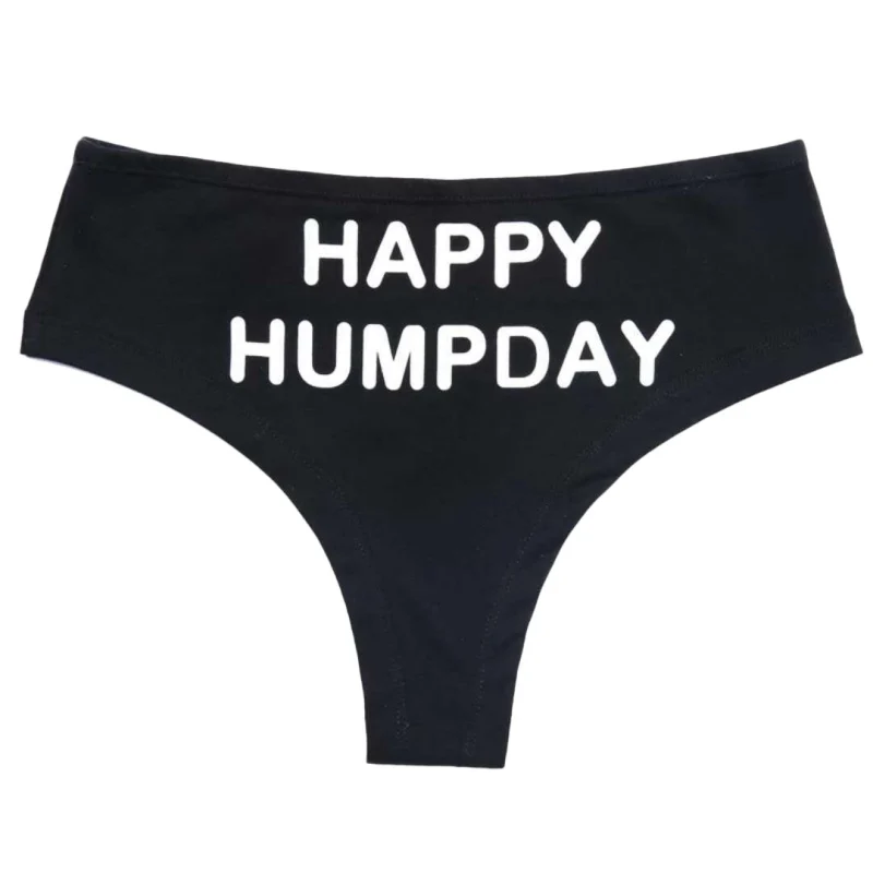 Sweet Letters Printed Panties Fashion Sports Briefs Low Waist Raise Butt Fun G-string