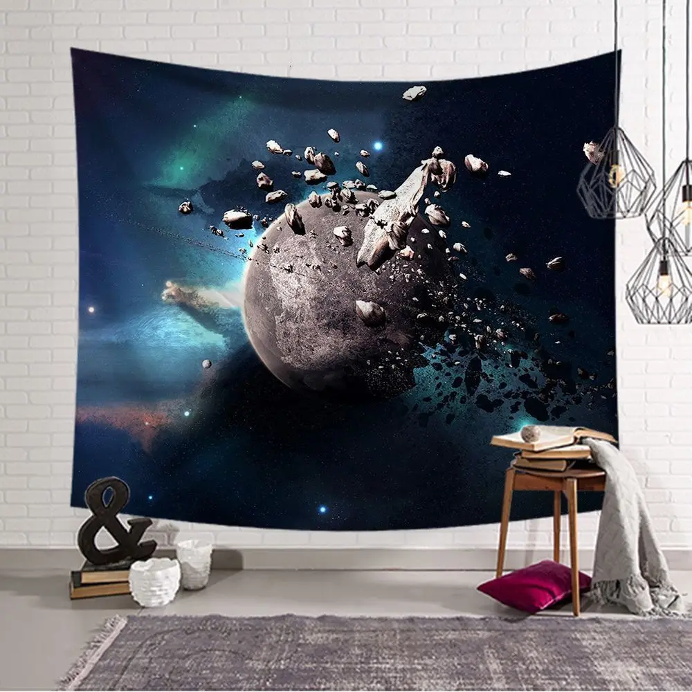 Триппи гобелен земля Вселенная макраме tapisserie murale мандалы para la pared boho Декор богемный пляжное полотенце Коврик для йоги