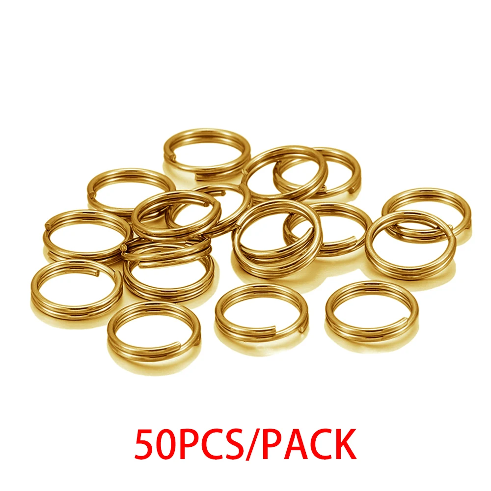 50/100 Uds. Anillos De Salto Dobl Abiertos De Acero Inoxidable De 5-15mm Anillos Divididos Dobl Conector De Llavero Para Hacer Joyería DIY - AliExprs