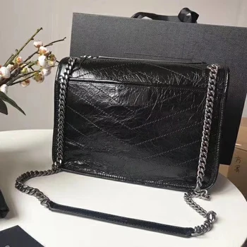 

Pleated leather, One Shoulder Messenger Handbag, women's Lingge chain bag, Niki bag, classic luxury jewelry, big brand luxury