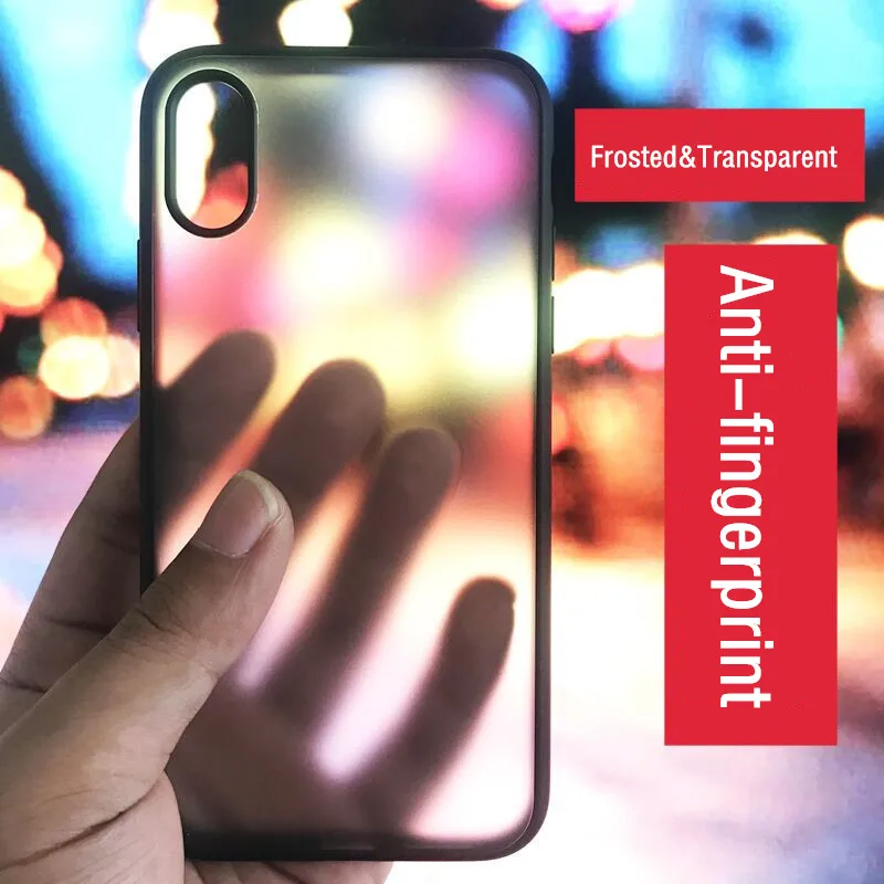 

Ultra Slim Matte Transparent Phone Case for iphone Xs Max Xr X 8 7 Plus TPU Full Cover Anti-Sweat Anti-fingerprint Phone Shell