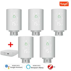 Tuya ZigBee3.0 Smart Radiator Actuator Programmable Thermostatic Radiator Valve Temperature Controller 2MQTT Setup With Alexa