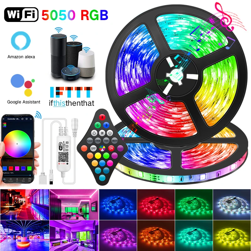 Wifi Led Strip Lights Bluetooth Rgb Led Light 5050 Smd 2835 Flexible