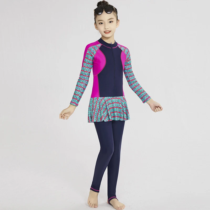 Купальник женский с длинным рукавом на молнии спереди | Спорт и развлечения