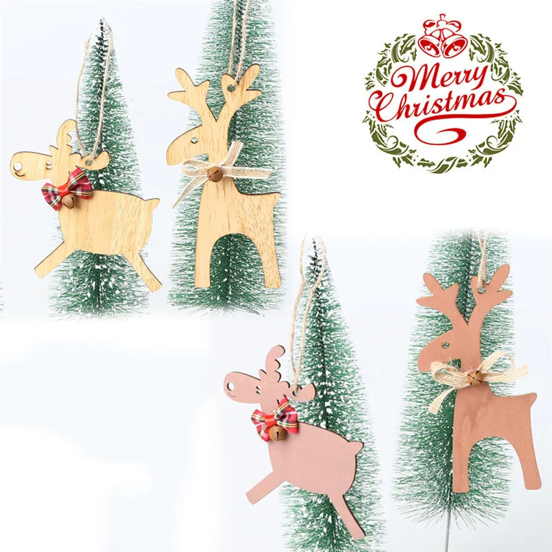 Рождественские деревянные поделки Рождественский бант лося колокольчик