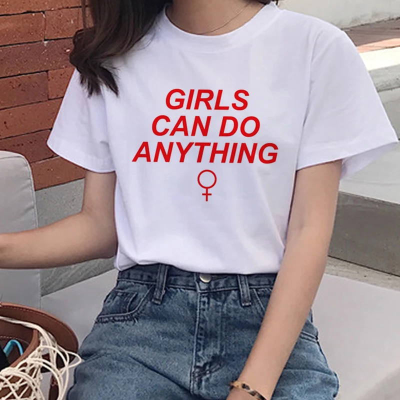 Женская футболка с графическим принтом «The Future Is Female Feminism», футболка с героями мультфильмов для девочек, футболки 90 s, новые феминистские Harajuku футболки - Цвет: 5671