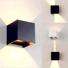 Applique murale LED en aluminium, 85 265V, lampe de chevet cob, blanc froid/blanc chaud, décoration murale intérieure/extérieure, offre spéciale