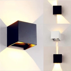 Applique murale LED en aluminium, 85 265V, lampe de chevet cob, blanc froid/blanc chaud, décoration murale intérieure/extérieure, offre spéciale 