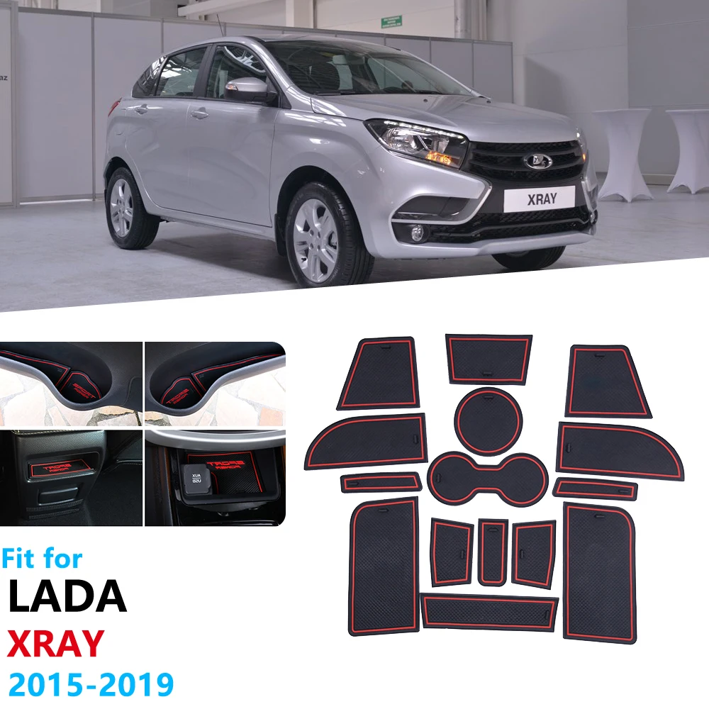 Противоскользящий резиновый коврик для ворот и чашек Lada XRAY 2015 2016 2017 2018 2019