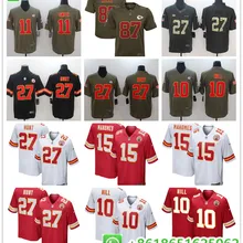 Сшитые Канзас-Сити Мужские Патрик махомс II Tyreek Хилл Трэвиса келсе Eric Berry Kareem Hunt футбольные майки