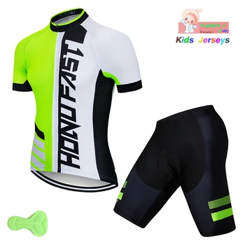 

2020 New Kids Green Cycling Jerseys Set Mountain Bike Clothes Sportswear Racing Children Bicycle Clothing Maillot Ropa Ciclismo