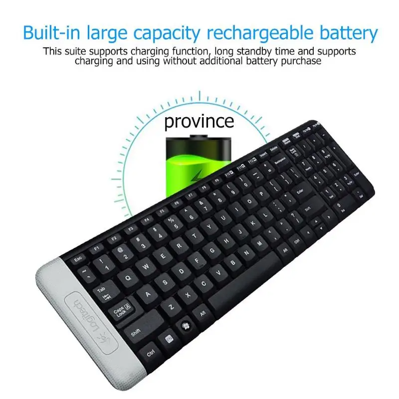Беспроводная клавиатура logitech K230 бесшумная 2 4 ГГц домашняя Офисная Клавиатура