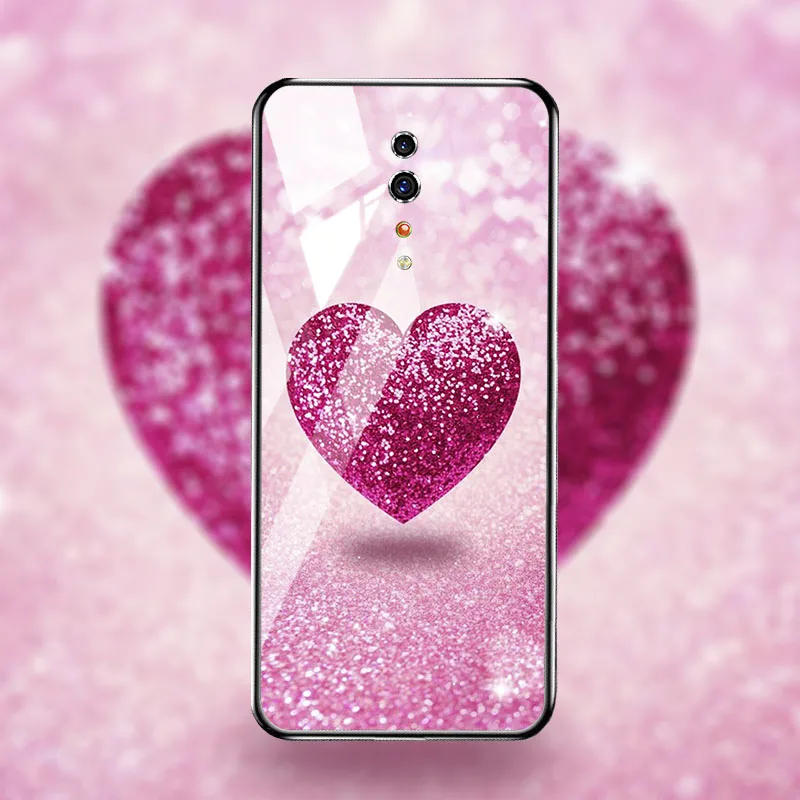 Роскошный чехол из закаленного стекла для телефона для OPPO reno z 2Z чехол s силиконовый чехол на заднюю панель для OPPO Reno Z 2 Чехлы бампер Капа