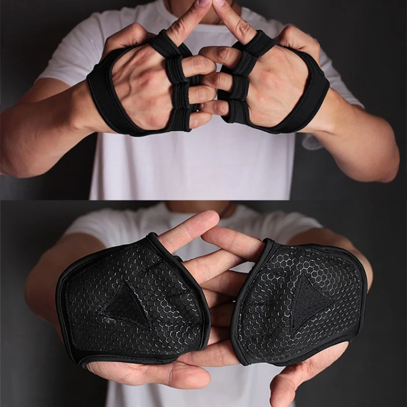 Hand Palm Protector Gym Fitness Gloves Bodybuilding Workout Power Weight Lifting Training Gloves Dumbbell Grips Pads Sport Glove 6