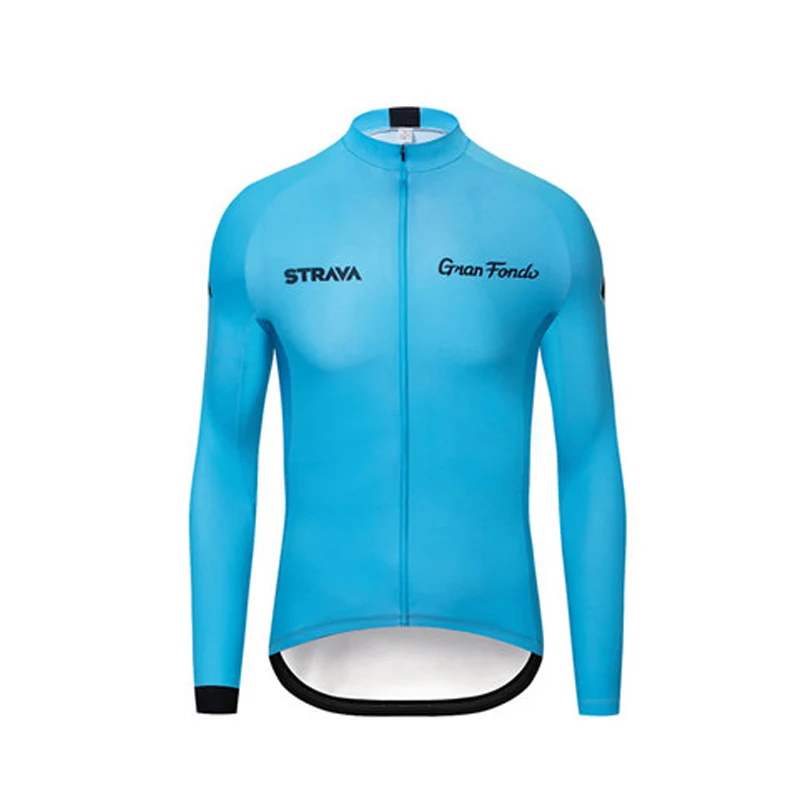 Pro team Men's STRAVA Maillots Ciclismo Long Sleeve Summer Cycling Jersey Shirts MTB Mountain Bike Tops Clothing Triathlon