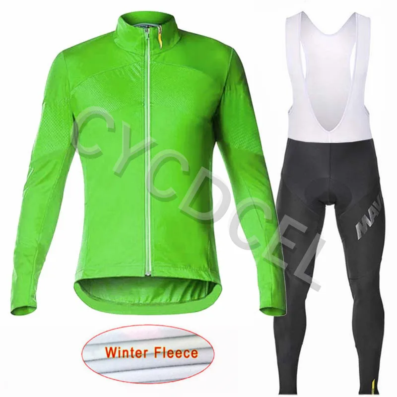 Cycling jersey 7 Mavic Pro Team, зимний теплый флисовый комплект одежды для мужчин, велосипедная майка, велосипедная одежда, Ropa Ciclismo, велосипедная одежда, 16D гелевый комбинезон - Цвет: Cycling jersey 7