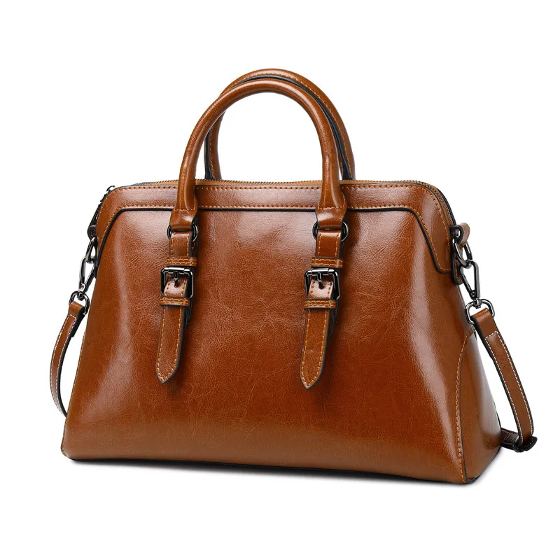 

Woman Bag 2019 Trend Joker Woman Package Genuine Leather Demeanour Cowhide Hand Bill Of Lading Shoulder Satchel