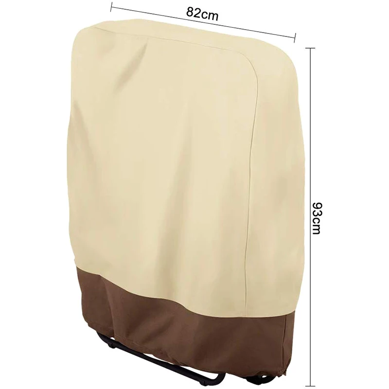 2PCS Outdoor Folding Reclining Chair Cover 190T Waterproof Veranda Zero Gravity Outdoor Folding Chairs Cover Garden Sunbed Sun L