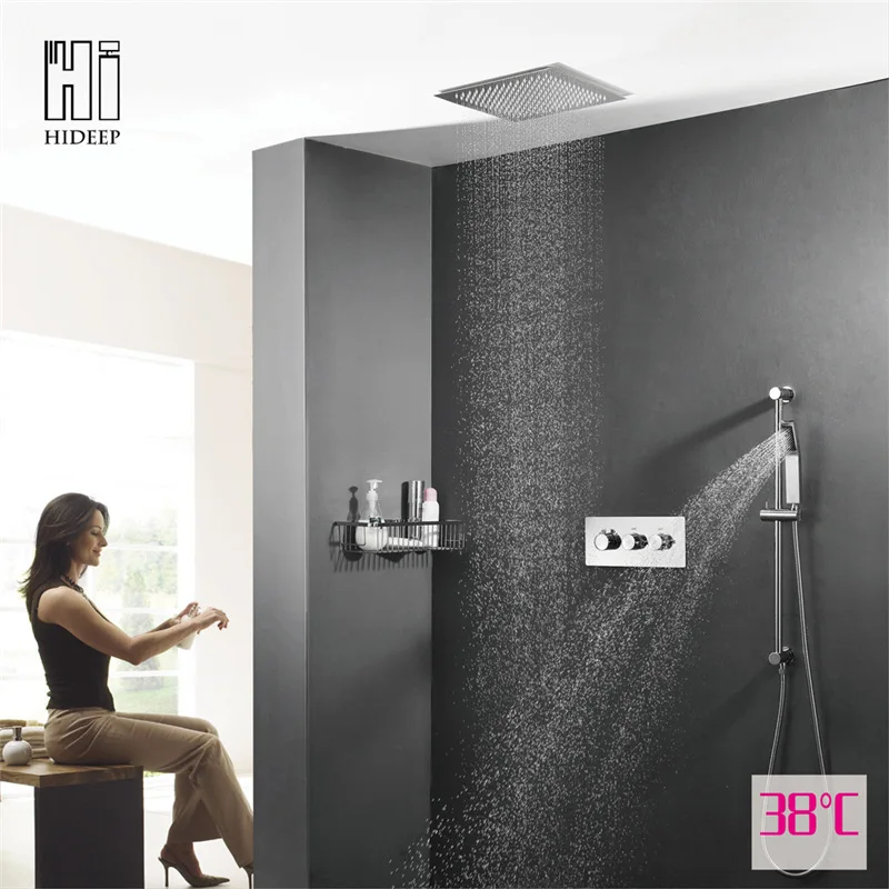 

Hideep Dark Outfit Shower Shower Suit 2 Function Constant Temperature 320*320 Tent Type Top Spray Hi05022a