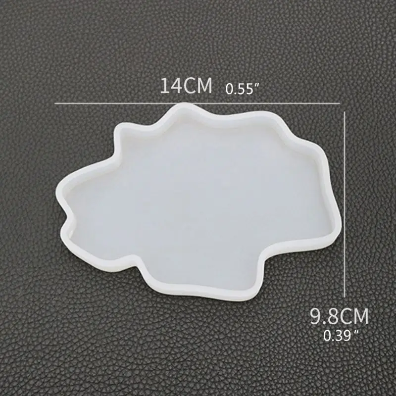 3Pcs DIY Irregular Wave Round Coaster Silicone Resin Mold Epoxy Resin Jewelry Making