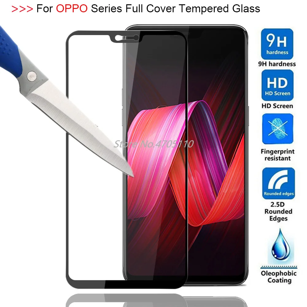 Закаленное стекло с полным покрытием для OPPO R15 PRO 2.5D 9H Защита экрана R7S R9S R9 R11 R11S Plus