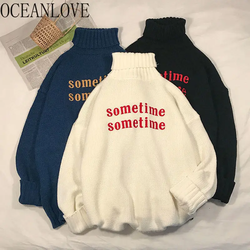 Водолазка OCEANLOVE мужские и женские свитера парные свободные модные пуловеры с